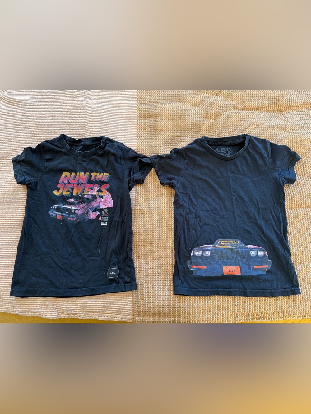 A.B.C. Kids Black Short Sleeve Graphic Tee - 'Run The Jewels' Car Print- 2!